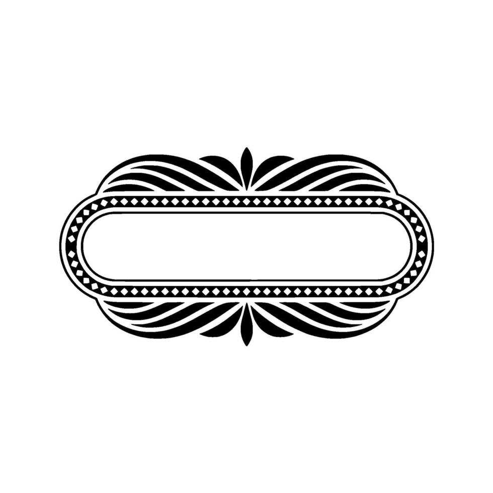 Decorative Vintage Label, Black White, Elegant Element vector