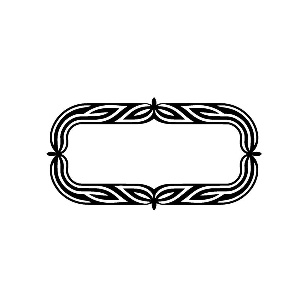 Elegant Black and White Ornate Frame Element vector