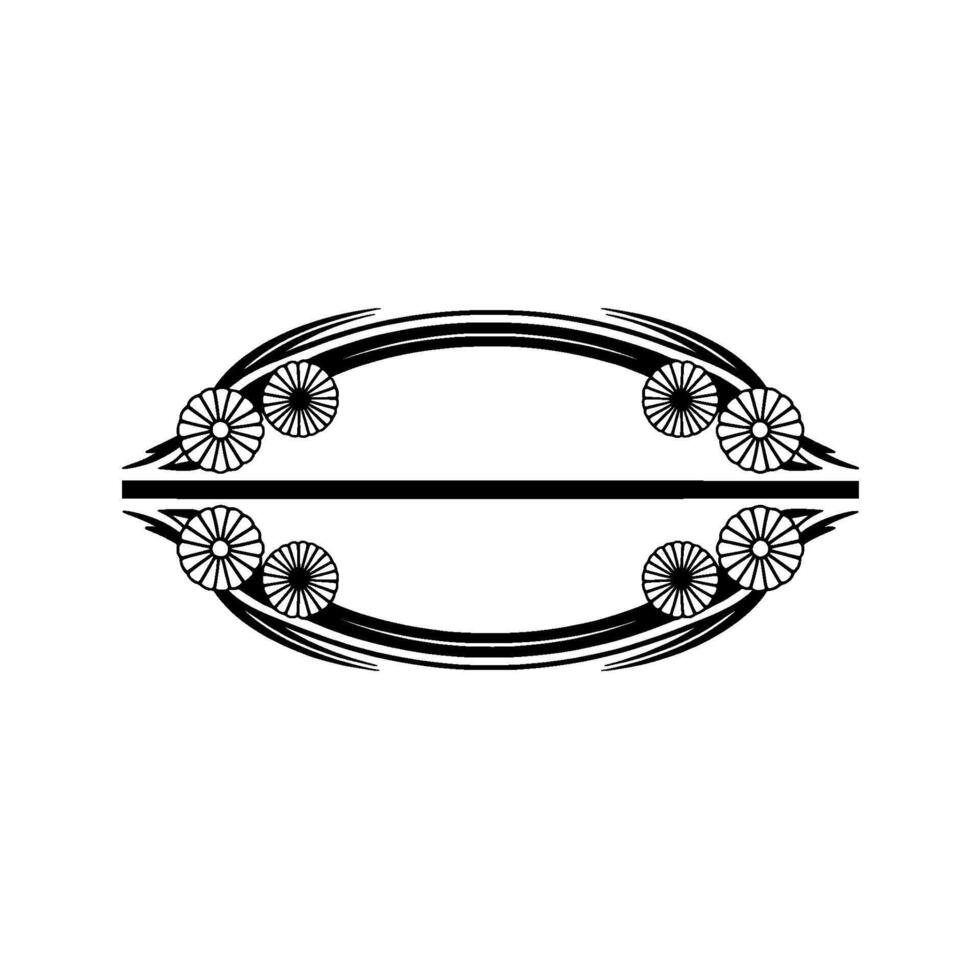 Elegant Floral Art Deco Frame on White Background vector