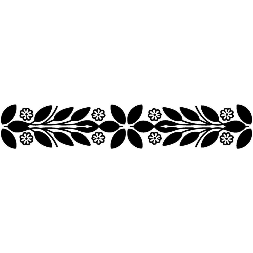 Elegant Floral Border , Simple, Minimalist, Monochromatic vector