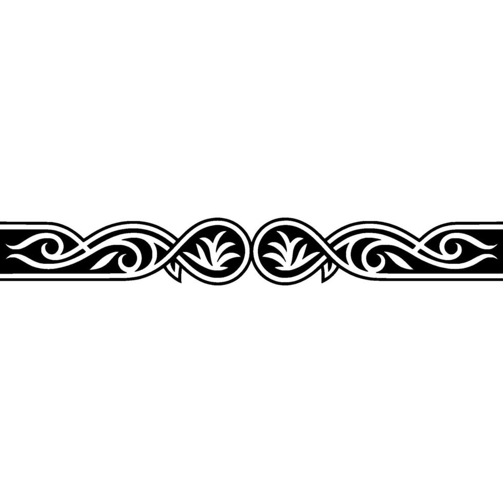 Ornamental Black and White Border , Vintage Style vector