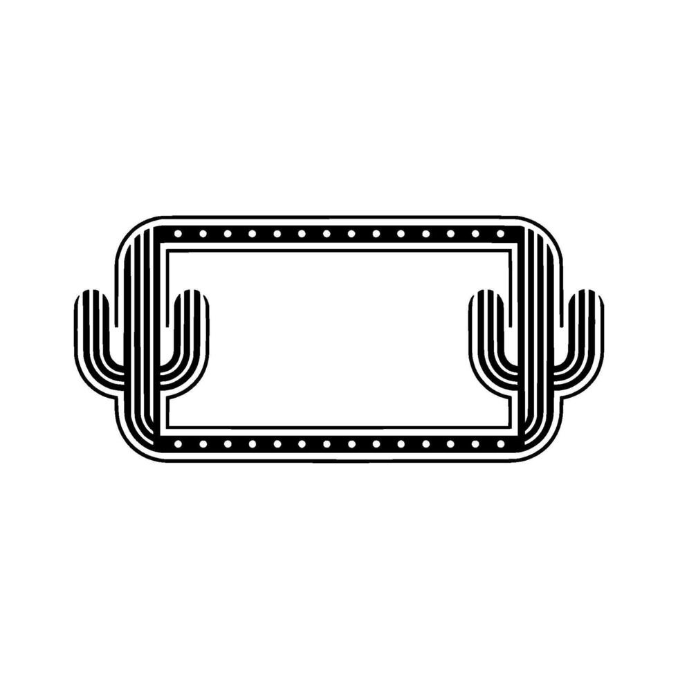 Modern Cactus Frame , Minimalist vector