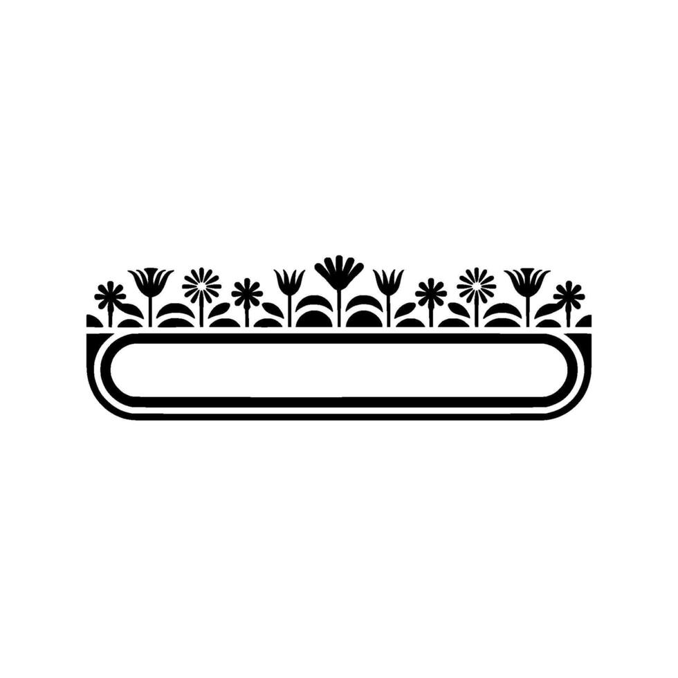 Elegant Floral Frame with Space for Text - Minimalist Black White vector