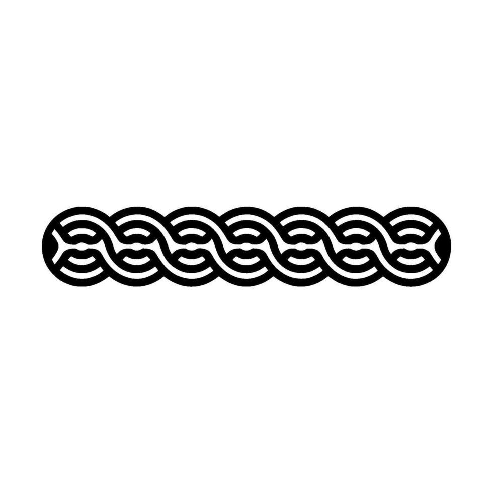 Minimalist Celtic Knot Border, Black White vector