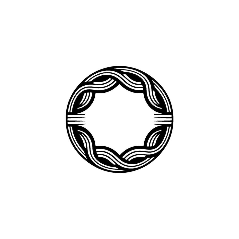 Abstract Celtic Knot Circle on White Background vector