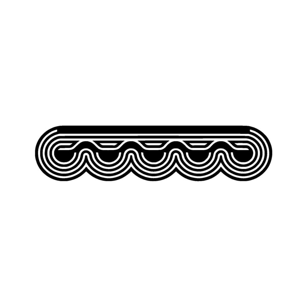 Minimalist Waveform - Black White Line Art vector