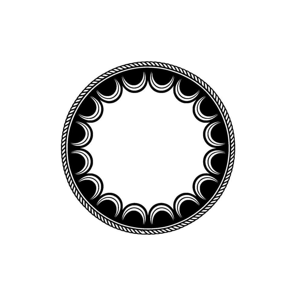 Geometric Circle Ornament, Minimalist, Mandala vector