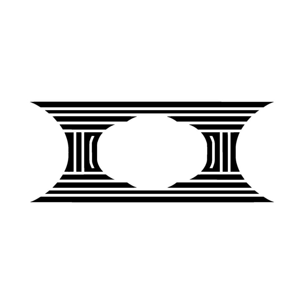 Geometric Temple Silhouette, Minimalist, Architecture vector