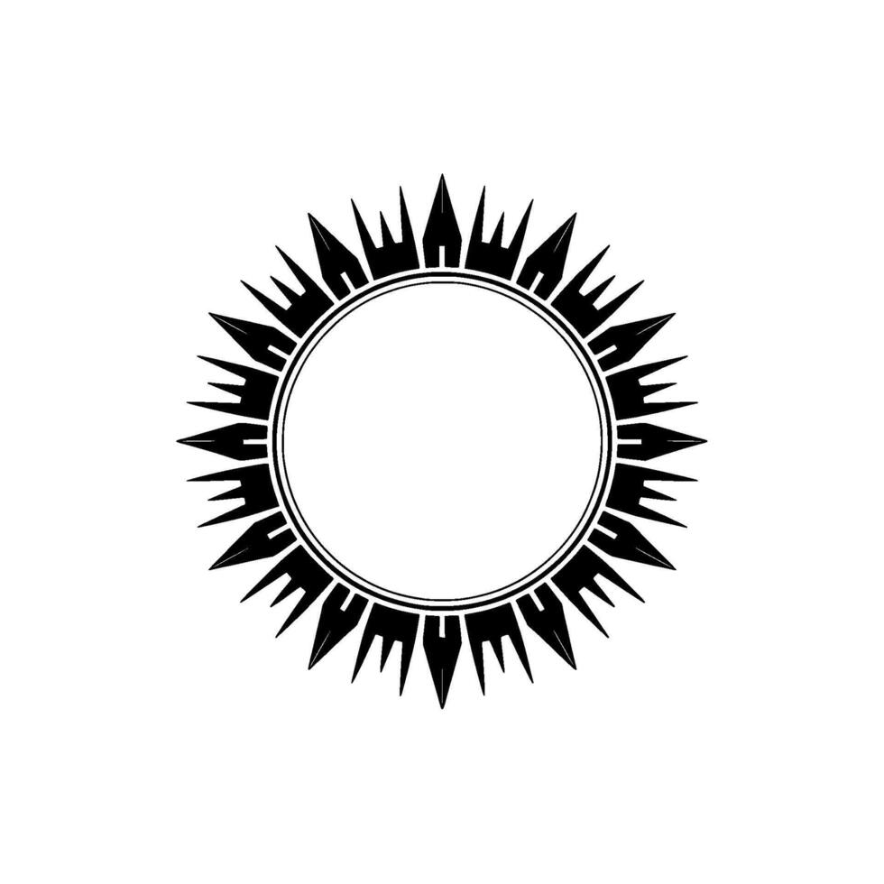 Geometric Sunburst, Minimalist , Dark Silhouette vector