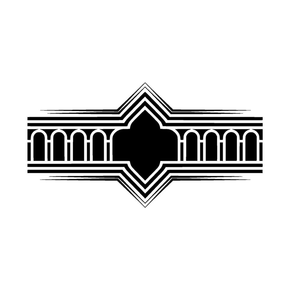 Geometric Deco Emblem, Vintage Style, Minimalist, Art deco vector