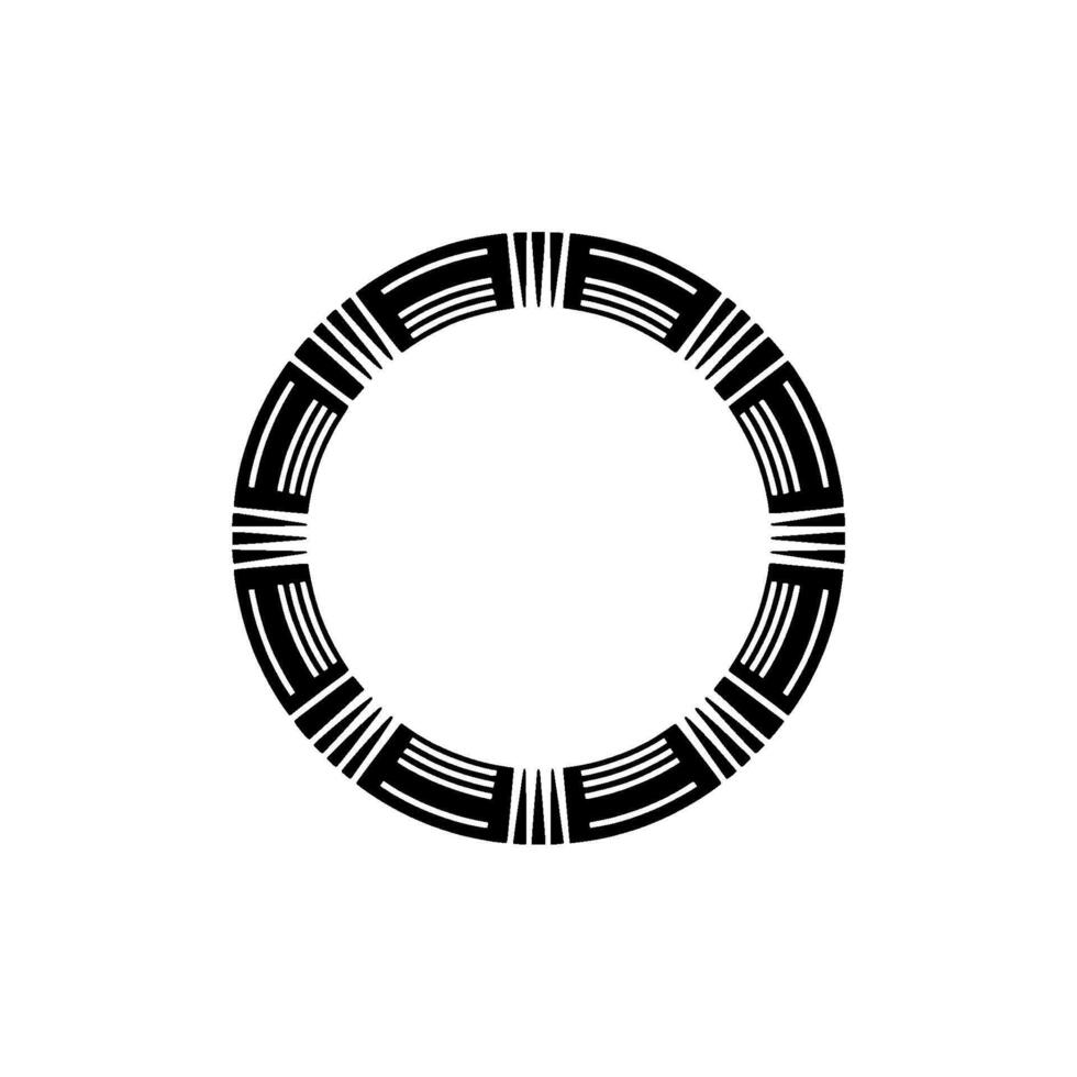 Geometric Circle Pattern, Minimalist , Circular Motif, Outline vector