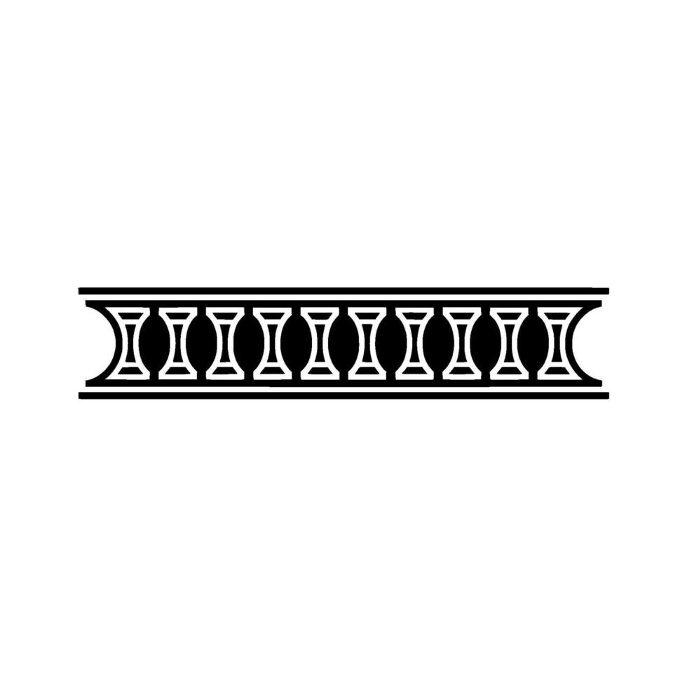 Geometric Ornament Border, Vintage Style, Pattern vector