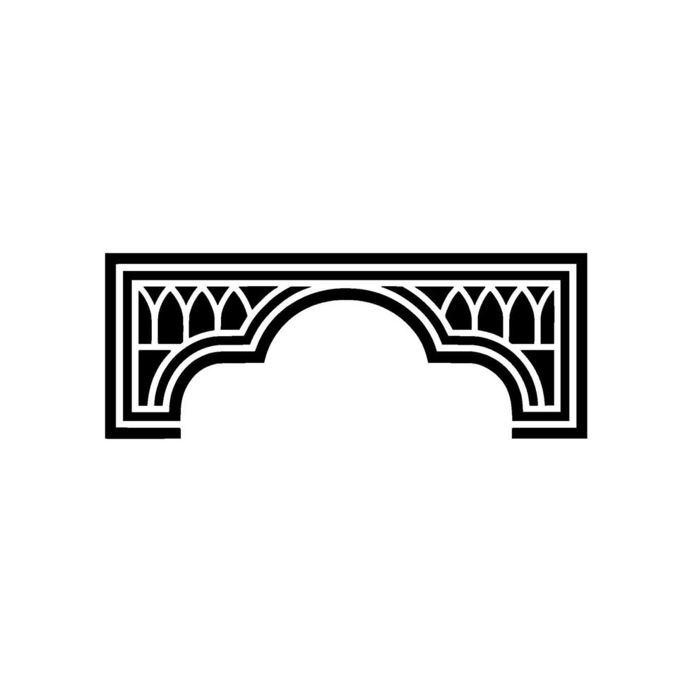 Art Deco Archway, Minimalist Silhouette, Geometric vector
