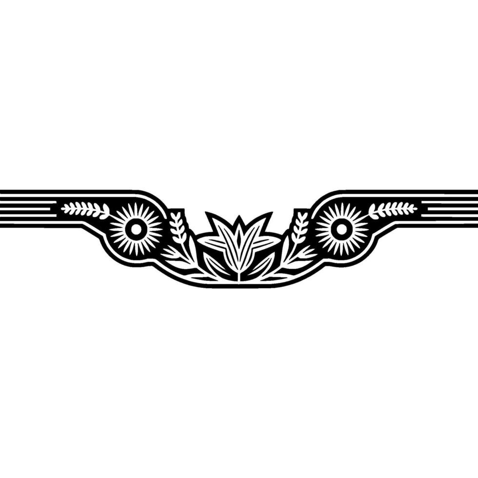 Art Nouveau Floral Border, Vintage Element vector