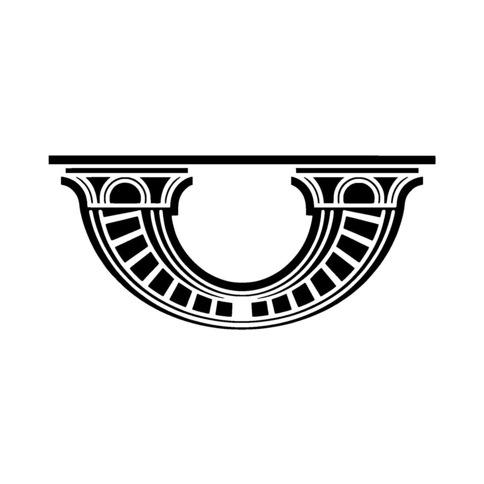 Art Deco Archway, Geometric Ornamentation, Minimalist, Symmetry vector