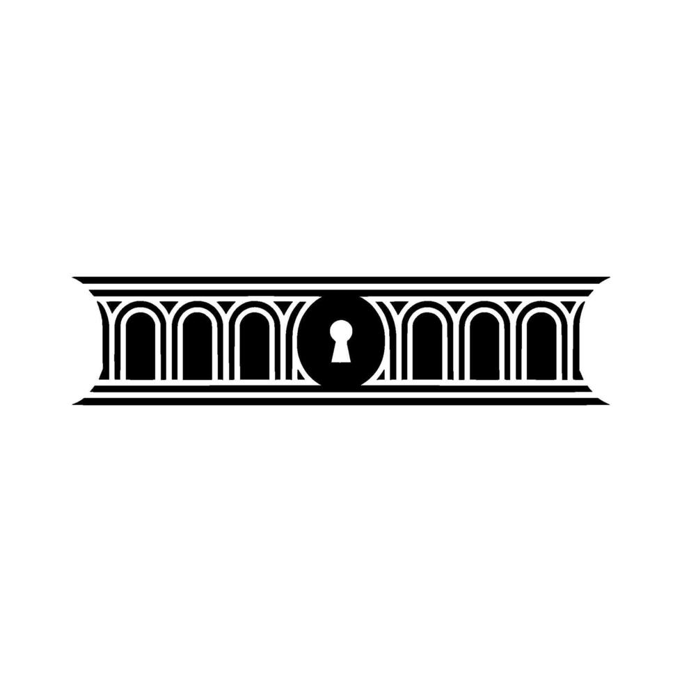 Geometric Keyhole Minimalist Security vector