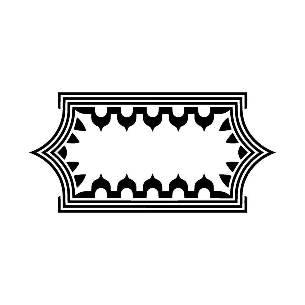 Geometric Deco Ornament, Minimalist , Elegant Border, Line vector