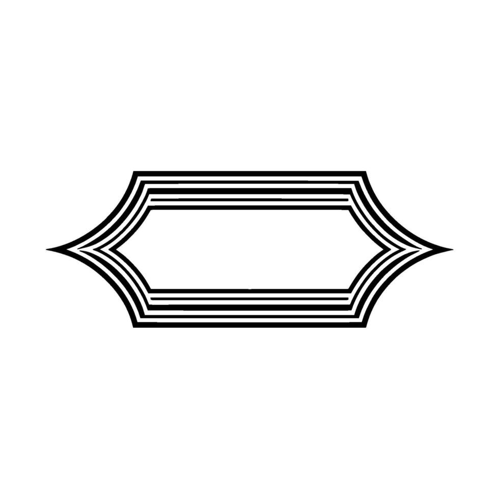 Geometric Deco Border, Minimalist , Elegant Outline, Pattern vector