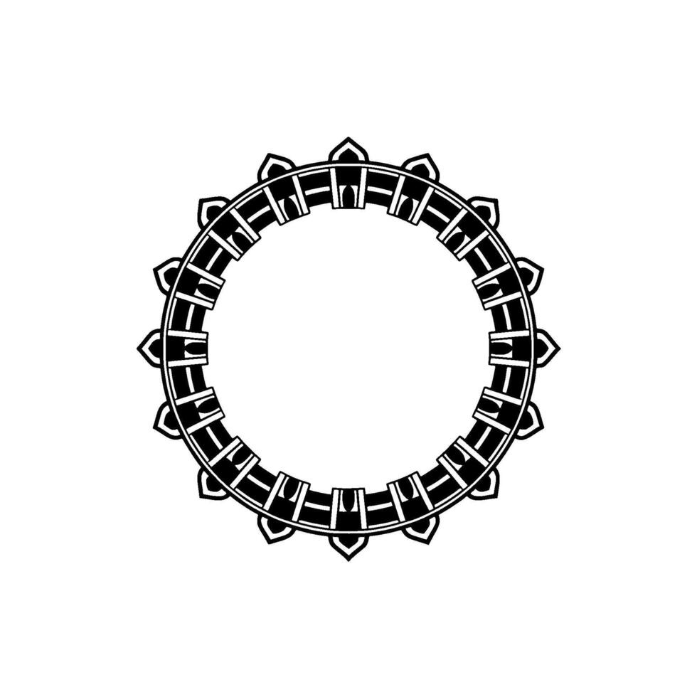 Geometric Circle Frame, Art Deco Inspired, Ornament vector
