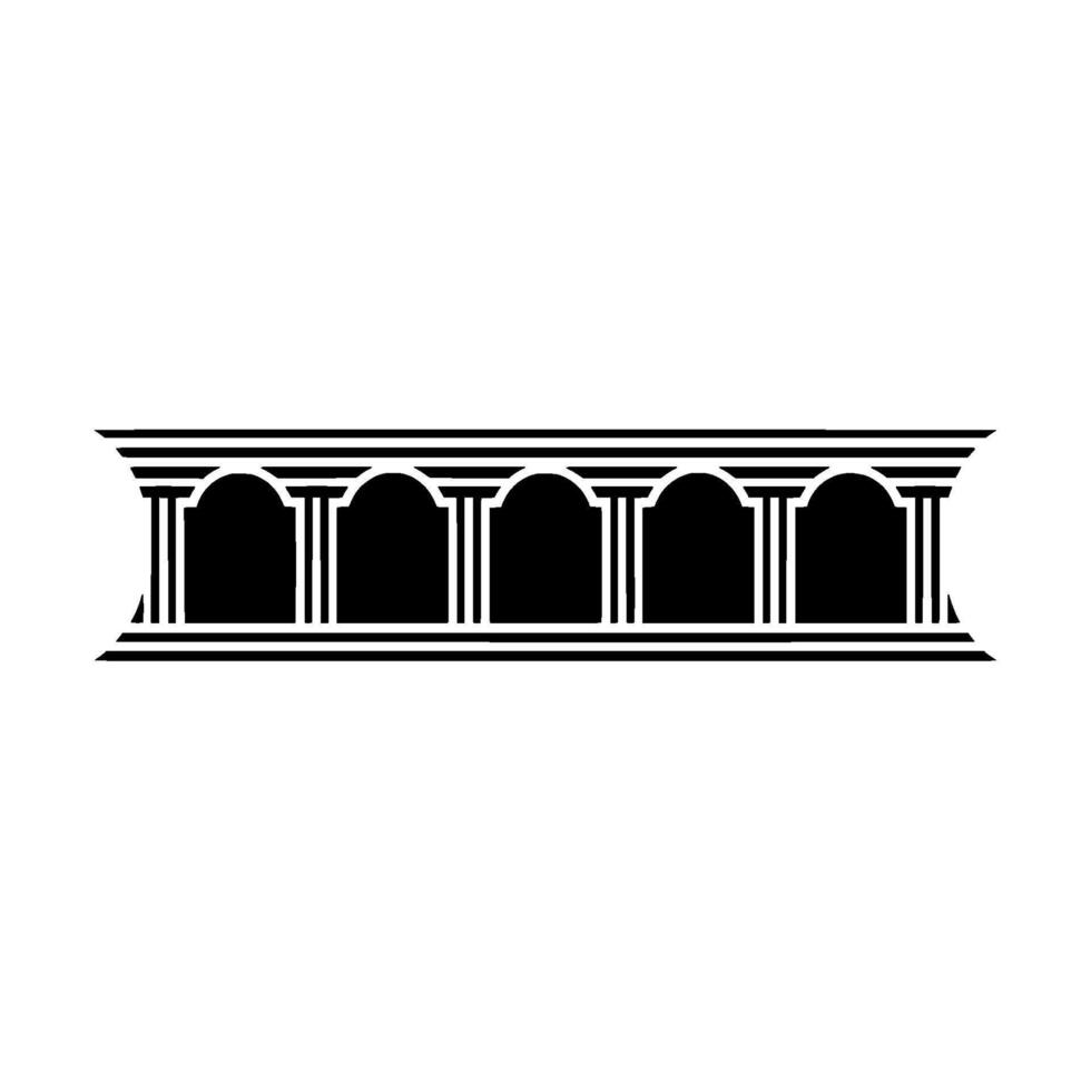 Geometric Column Row, Minimalist , Architectural Motif vector