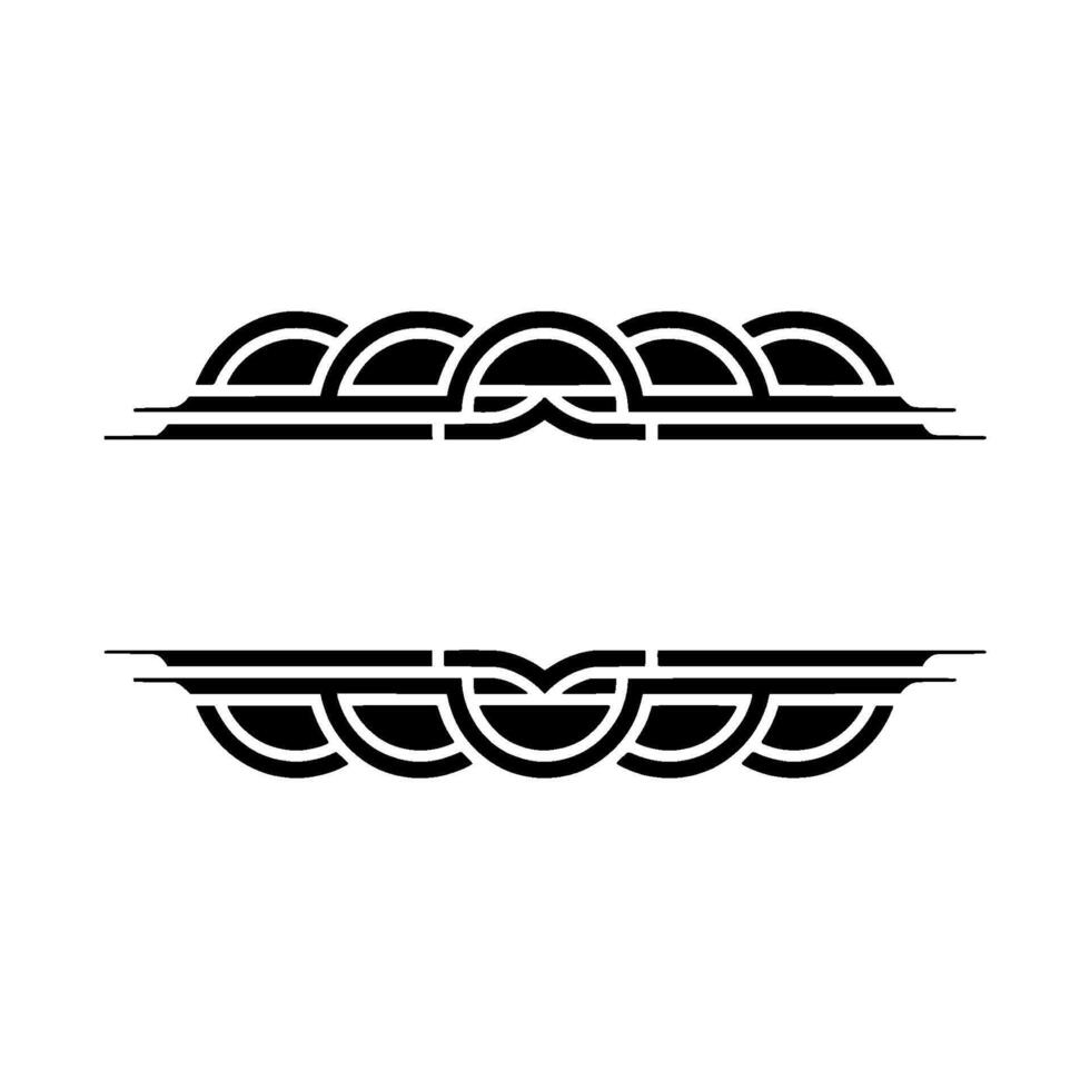 Stylized Celtic Border, Minimalist Elements vector