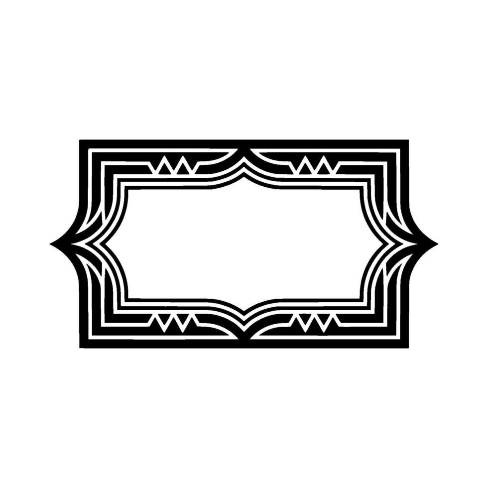 Art Deco Frame, Geometric Elegance, Vintage, Lineart vector