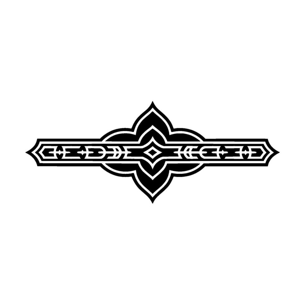 Intricate Black Ornamental Border, Vintage Style - Decorative vector