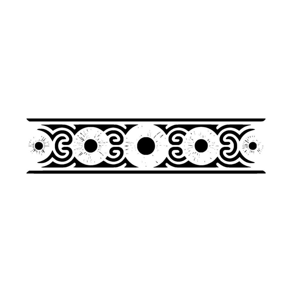 Ornate Golden Sun Border, Vintage Decorative Element vector