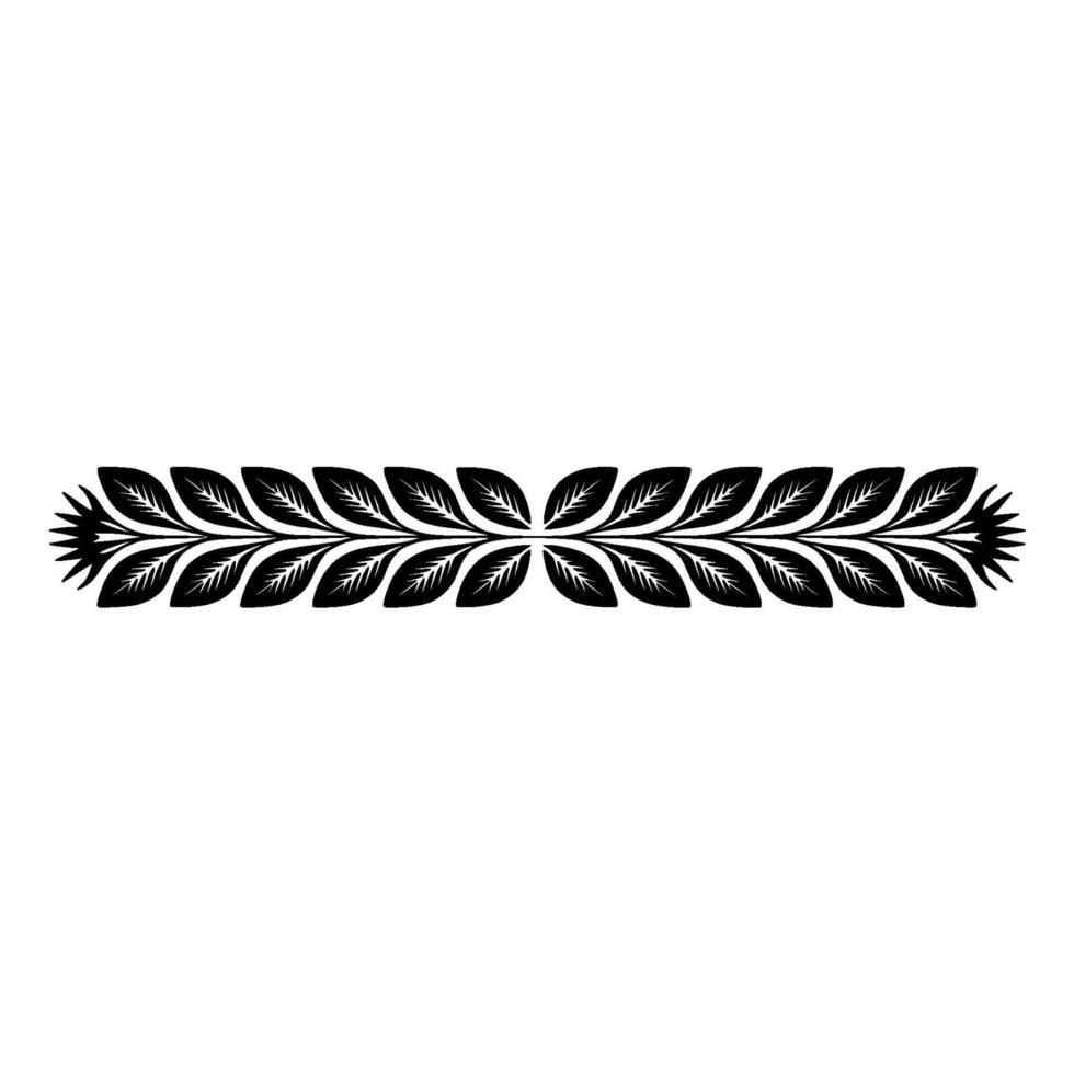 Elegant Leaf Border, Minimalist , Decorative Element vector