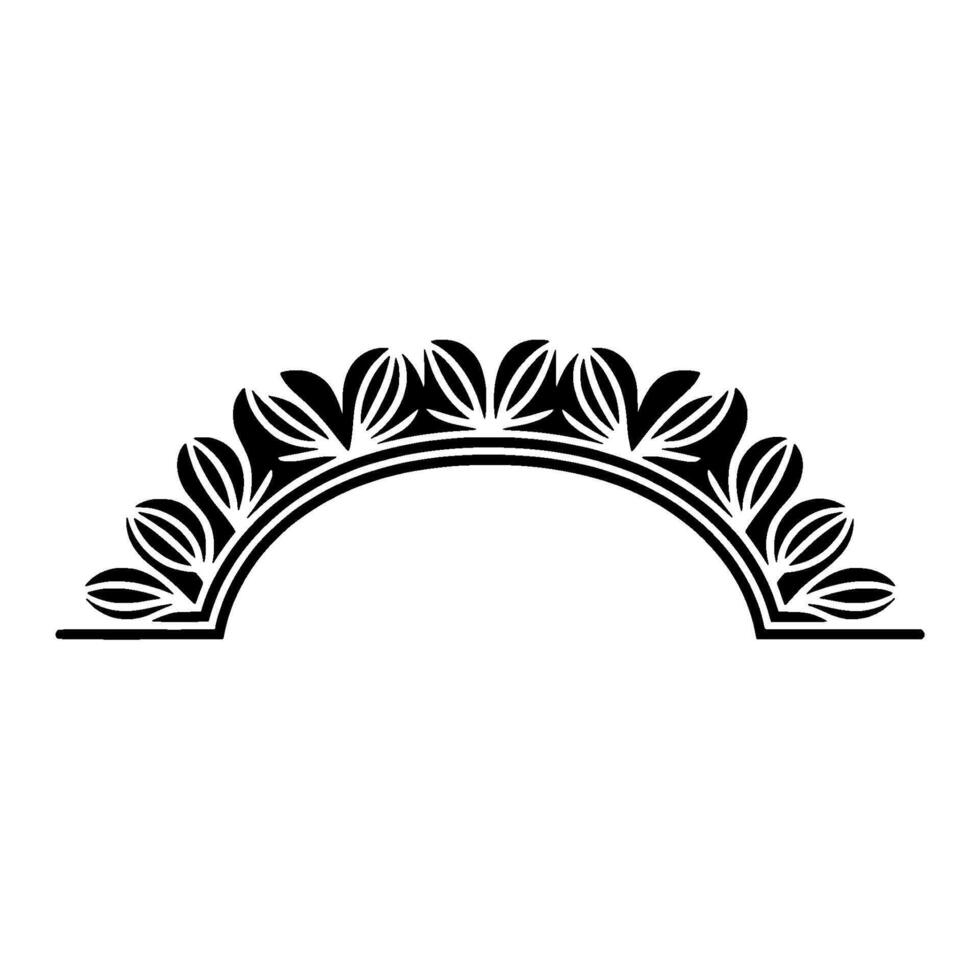 Elegant Arch Ornament, Stylized Floral vector