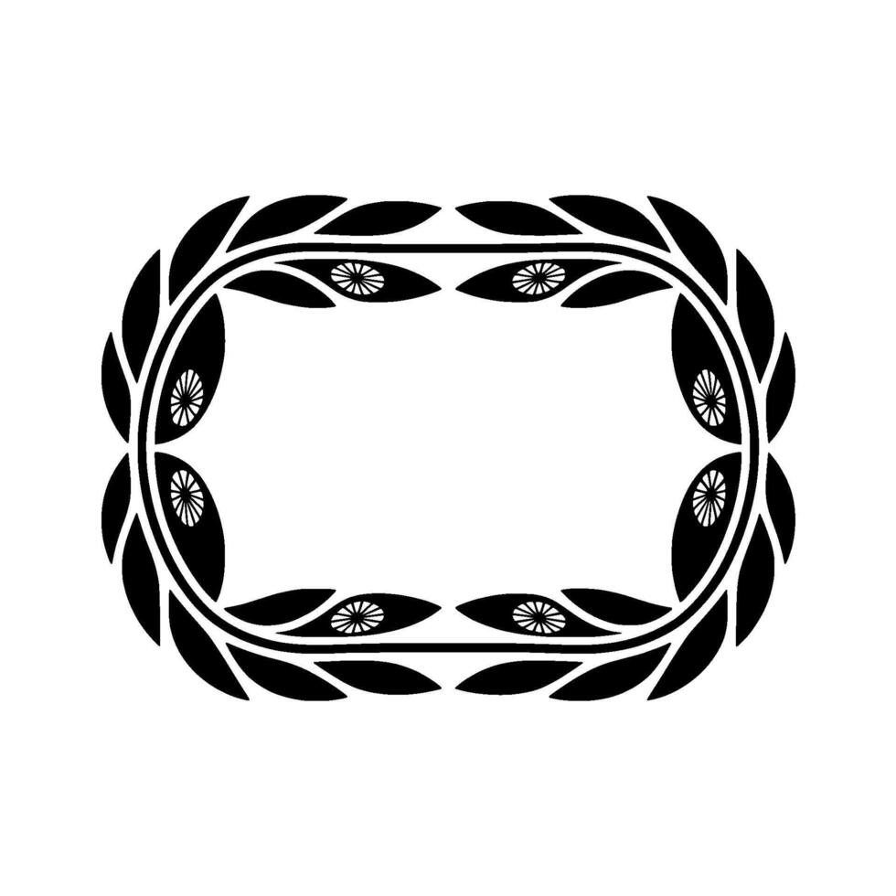 Geometric Wreath, Japanese Influence, Minimalist vector