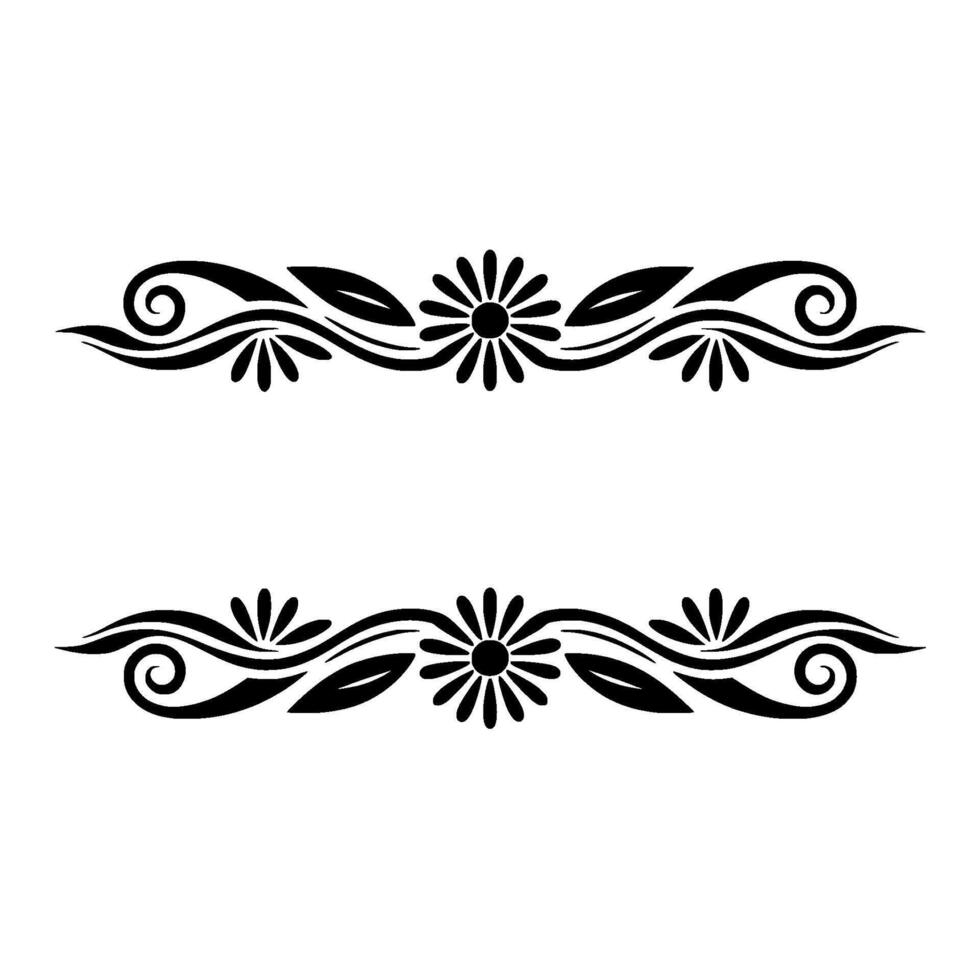 Elegant Decorative Border, Vintage Style, Split vector