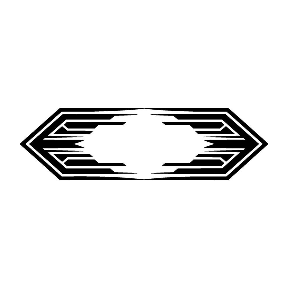 Geometric Hexagon Emblem, Modern Abstract vector