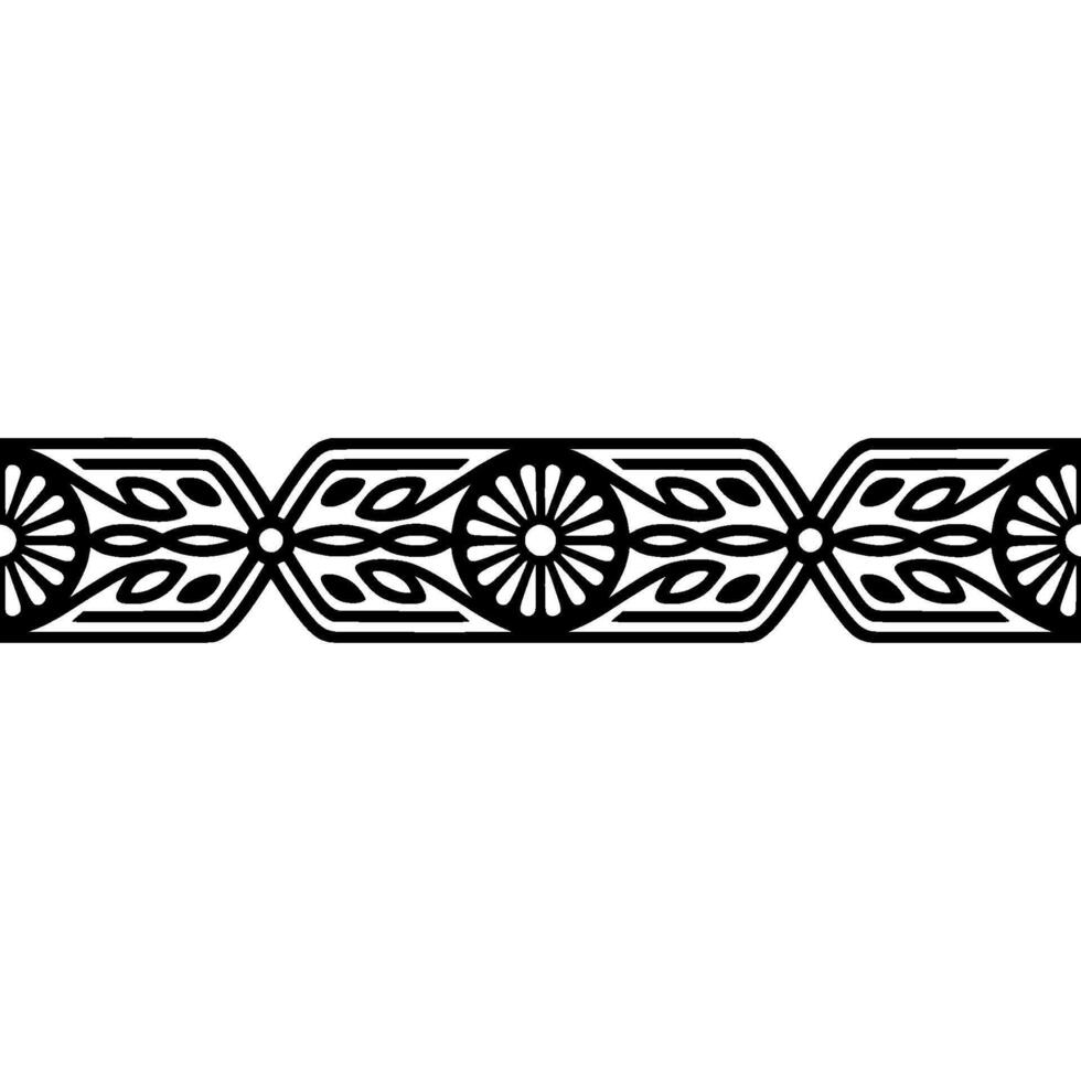 Elegant Black Decorative Border, Vintage Style, Geometric vector