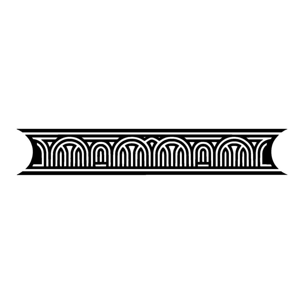 Art Deco Wave Border, Elegant Element, Artdeco vector