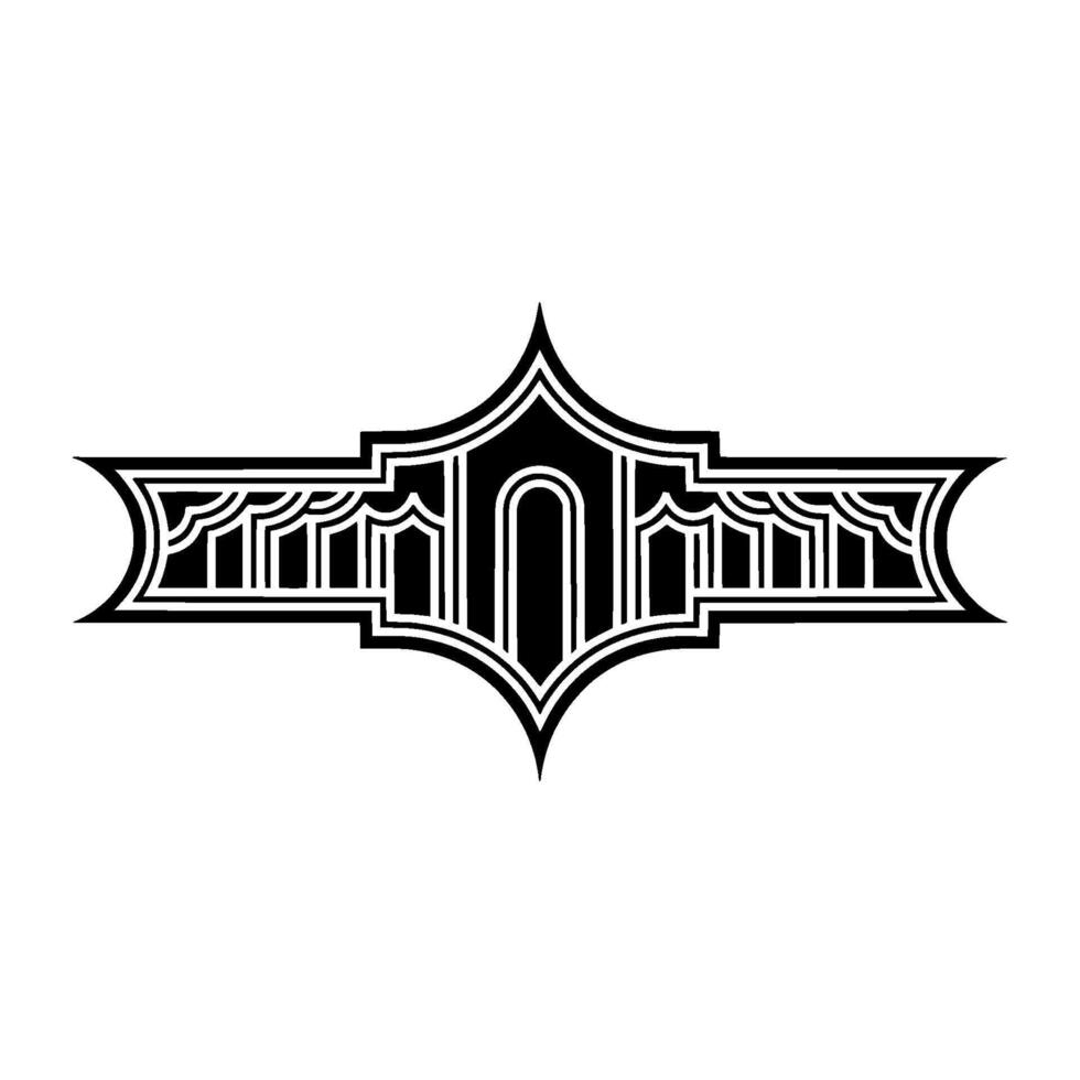 Art Deco Architectural Emblem, Geometric vector