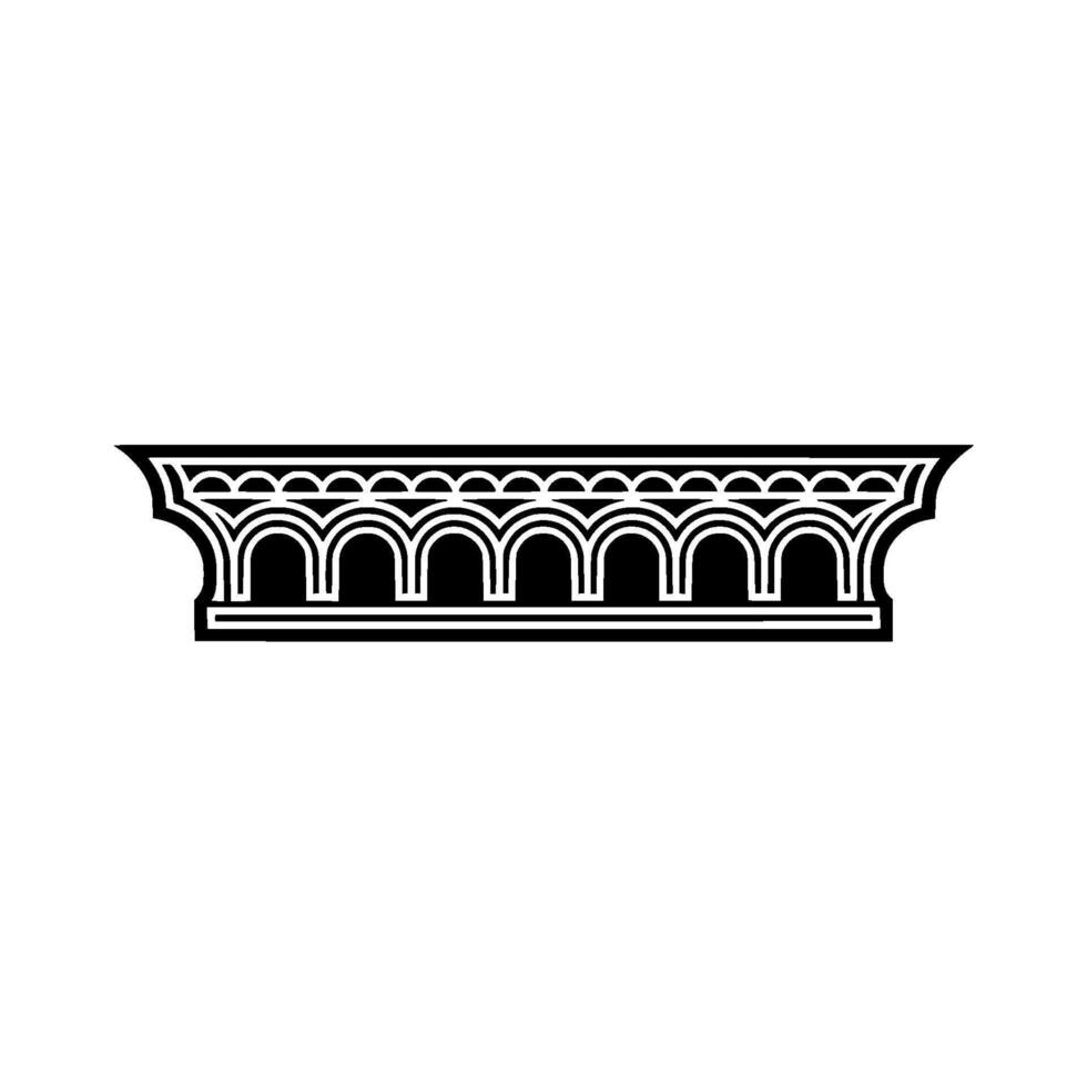 Architectural Archway, Vintage Ornamentation, Minimalist vector