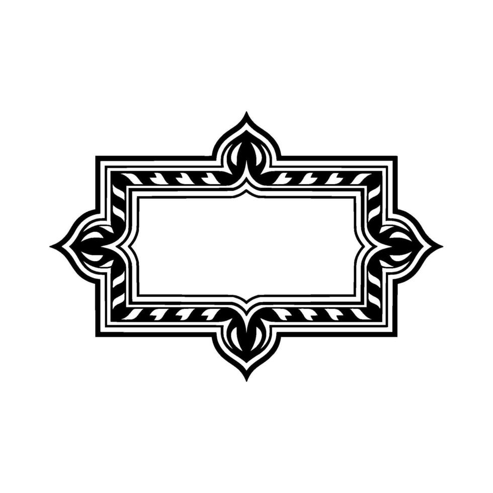 Intricate Black Frame, Decorative Border, Elegant - Ornament vector