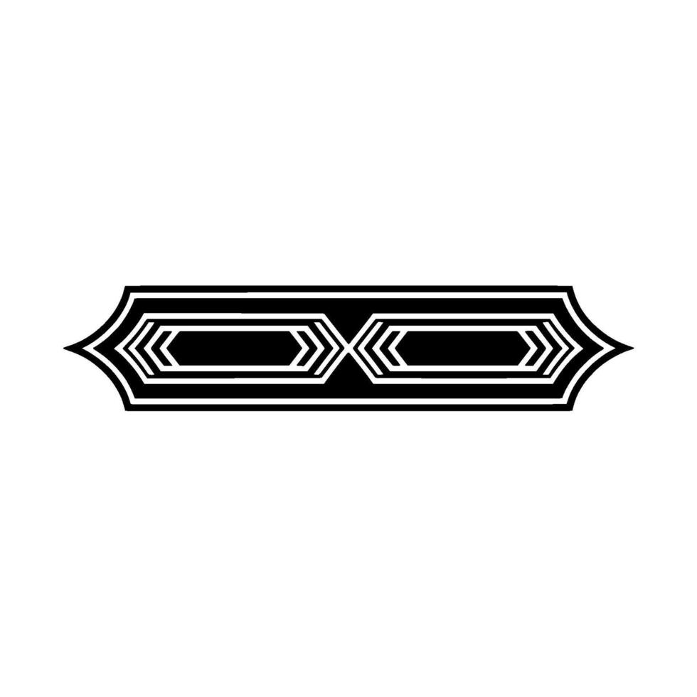 Geometric Deco Ornament, Streamlined , Elegant Border vector