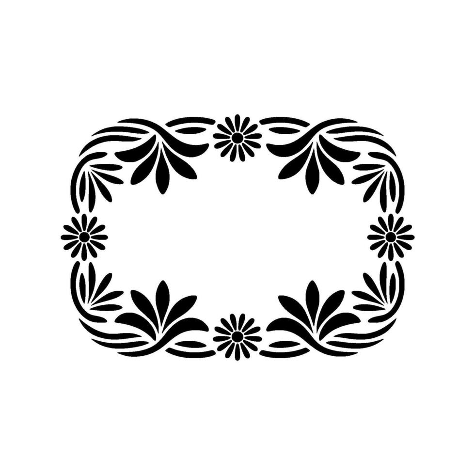 Elegant Botanical Frame, Vintage Style - Floral vector