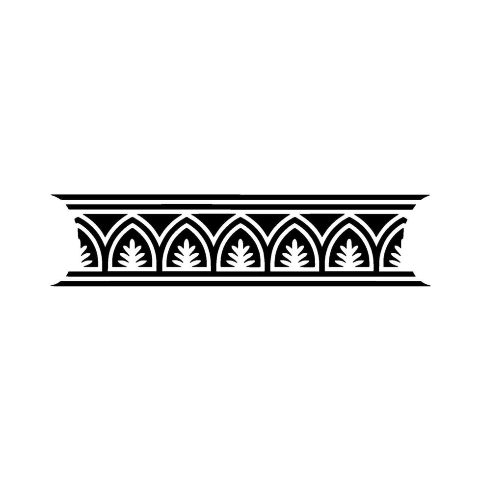 Intricate Gothic Arch Border, Classical vector
