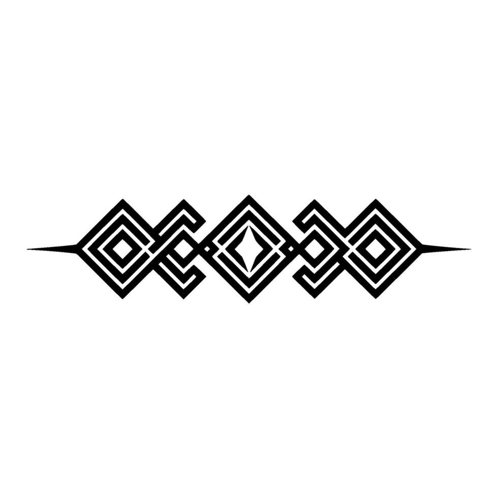 Geometric Tribal Border, Minimalist , Black White, Pattern vector