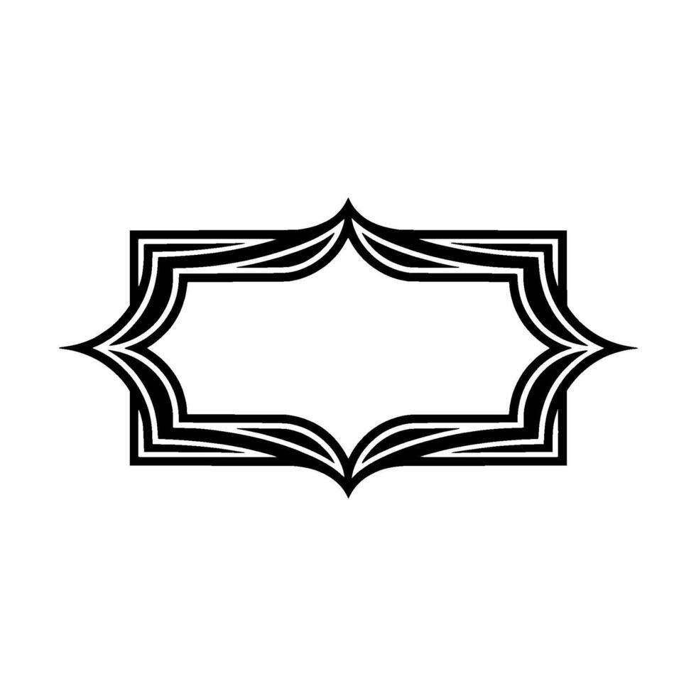 Elegant Black Frame, Minimalist , Decorative Border vector