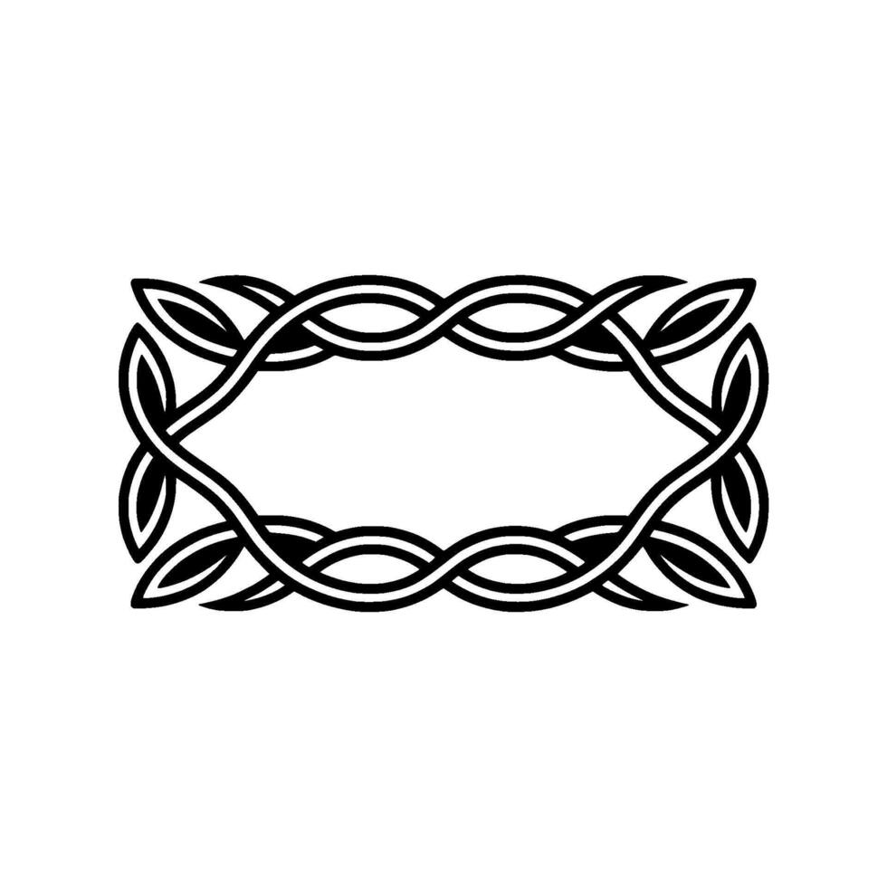 Intricate Celtic Knot Frame, Vintage , Elegant Border vector