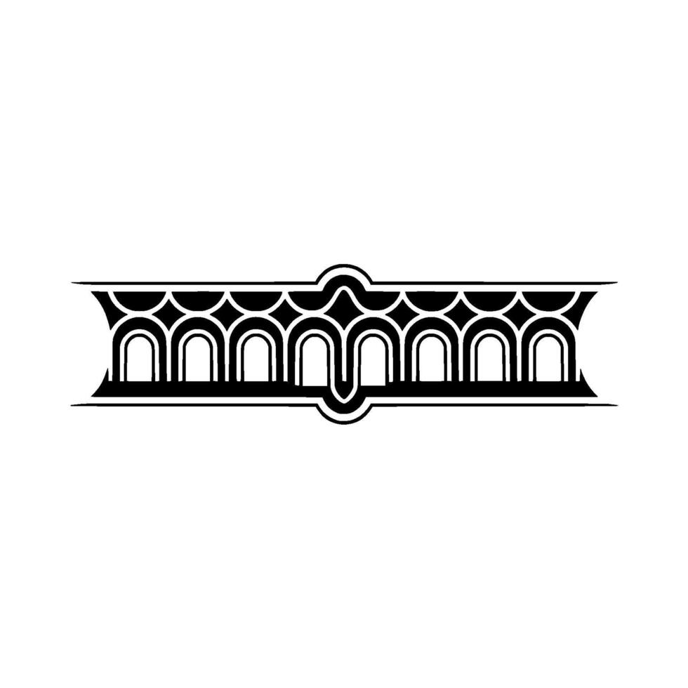 Art Deco Architectural Ornament, Elegant Border, Ornamentation vector