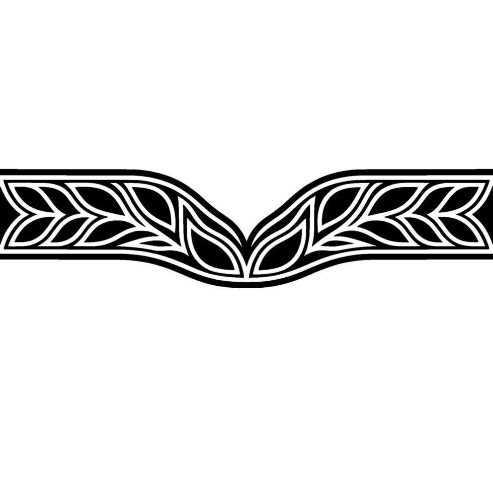 Stylized Celtic Border, Elegant Black White vector