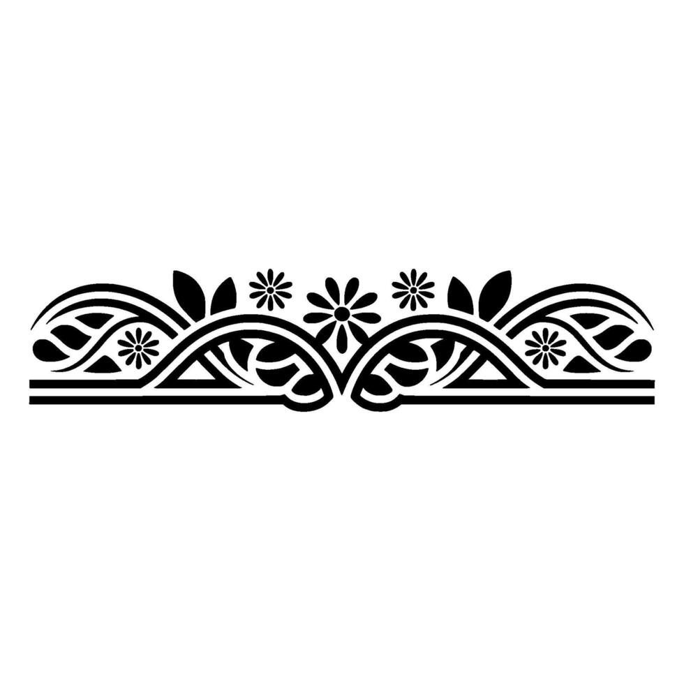 Intricate Floral Border, Vintage Element - Decorative vector