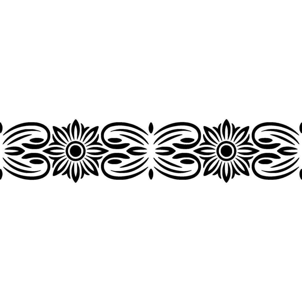 Intricate Floral Border, Elegant , Vintage Motif, Pattern vector