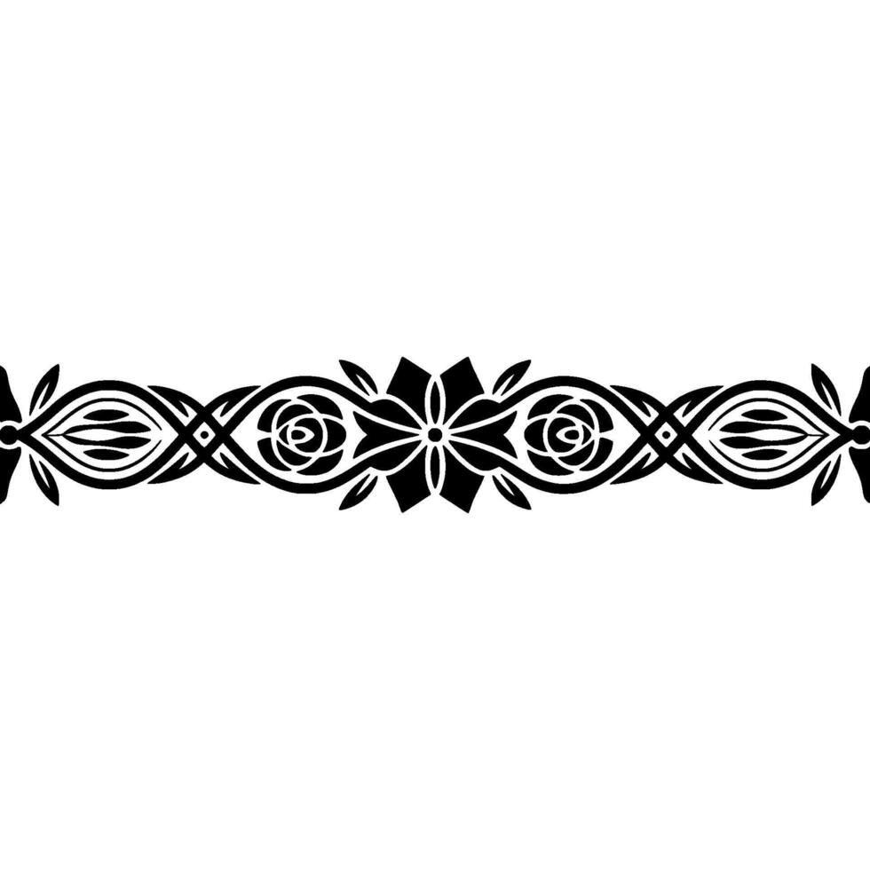 Intricate Black Border, Decorative Element, Stylized vector