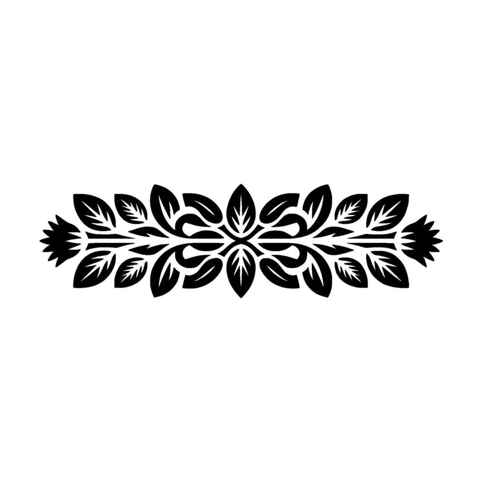 Elegant Botanical Border, Vintage Style - Art deco vector